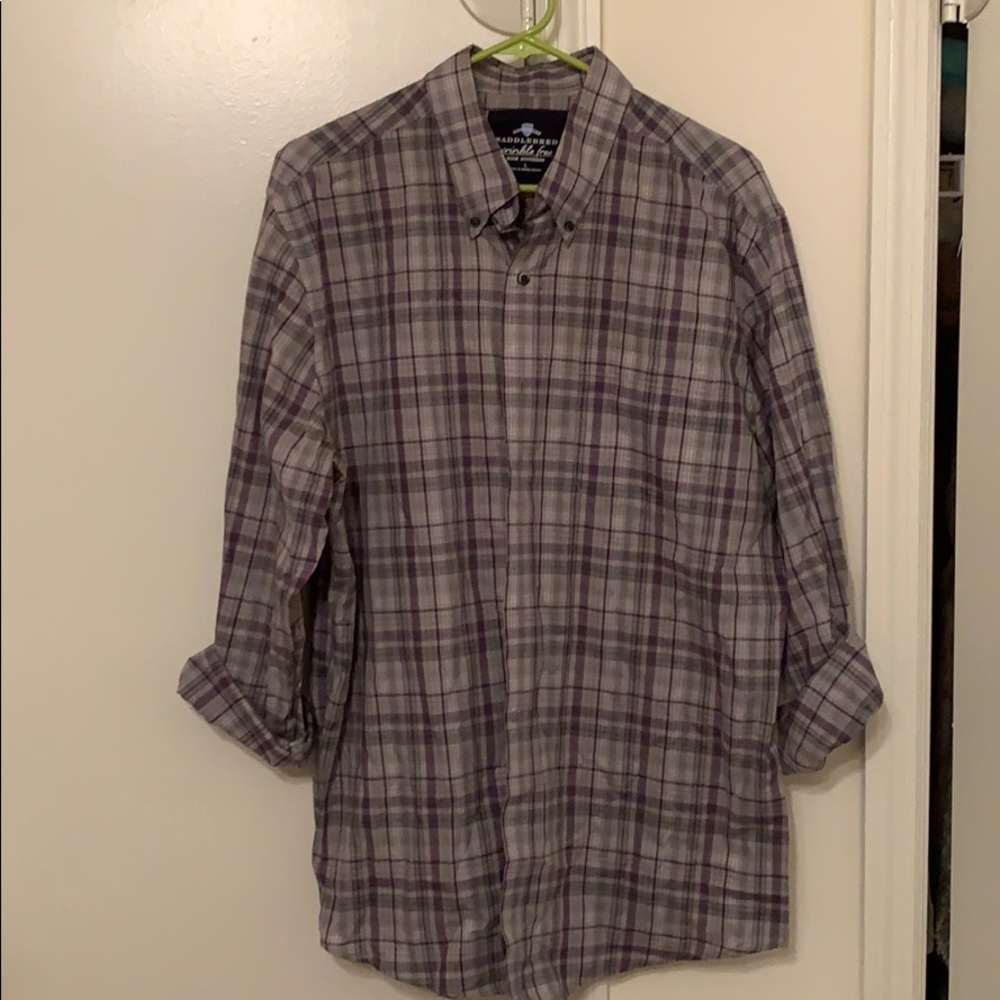 Men’s large wrinkle free button down